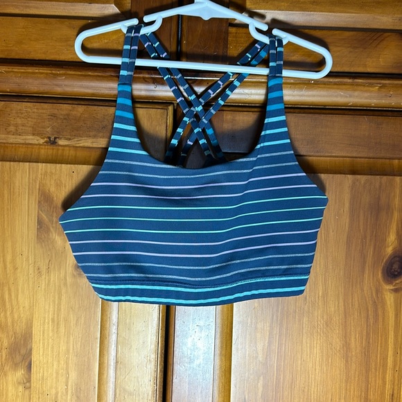 Athleta Other - Athleta Girl Workout Athletic Girls Striped Sportsbra